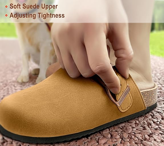 Comfort Clogs Slippers Sandals Nurse Work Shoes Unisex for Men Women with Cushioned Cork-Footbed