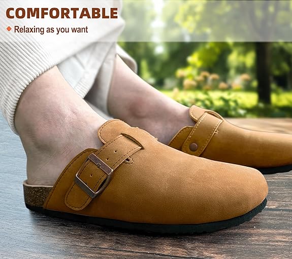 Comfort Clogs Slippers Sandals Nurse Work Shoes Unisex for Men Women with Cushioned Cork-Footbed